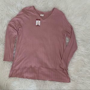 Dusty rose soft flowy long sleeve